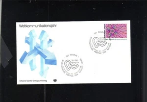 FDC 1983 GENEVA UNITED NATIONS STAMP YEAR OF WORLD COMMUNICATION - Picture 1 of 1