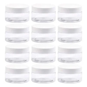 12Pcs kleine Dosen Mini Dosen 100ml/80g Leere Klare Kunststoff kleine Behälte... - Bild 1 von 7