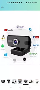 Webcam Camera Computer, 1080p Webcam with Microphone,USB Plug and Play for PC... - Picture 1 of 2
