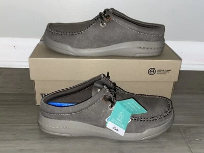 NUEVO Clarks Para Hombre Talla 8 M Driftlite Surf Taupe Lona Extrema Comodidad Sin Cordones Foto 1 de 4