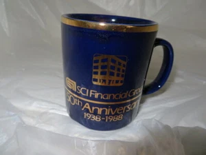 Colorall SCI Financial GROUP Mug Cedar RAPIDS, Iowa 50th ANNIVERSARY Navy GOLD - Picture 1 of 12