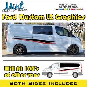CALCOMANÍAS GRÁFICOS FORD TRANSIT PERSONALIZADA LWB L2 compatible autocaravana 054 - Imagen 1 de 4