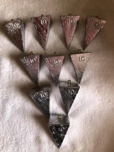 10-10oz Pyramid Sinkers FREE SHIPPING - Picture 1 of 6