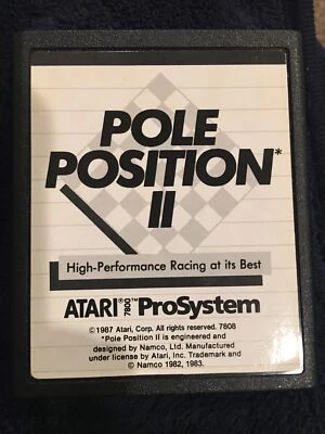 Pole Position II (Atari 7800 ProSystem, 1987, CX7808)Tested Game Cartridge Only! - Image 1 of 4