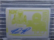 2023 Leaf Metal Dameon Pierce So Money Yellow Printing Plate Rookie Auto RC #1/1