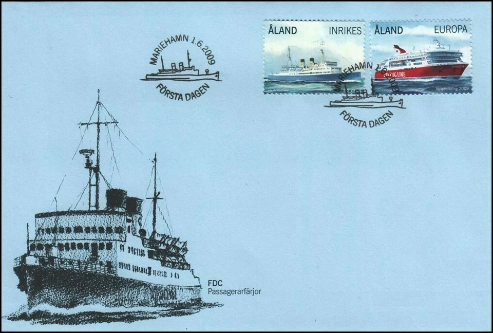 Envíos Europa S/S Viking Line Barcos Ferries de Pasajeros Aland Finlandia Como Nuevo FDC 2009 Foto 1 de 1