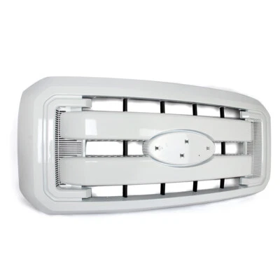 For 2011-2016 Ford F250 F350 F450 Super Duty XL Oxford White Front Bumper Grille Foto 1 de 4