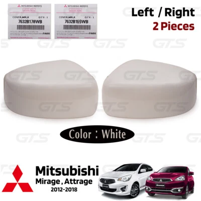 Pair Door Side Rear View-Mirror Cover For Mitsubishi Mirage Attrage 2012 2018 - Image 1 of 4