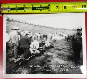 Cliff Woodbury Crash Photo Altoona PA June 1929 8x10 Indy Car - Picture 1 of 2