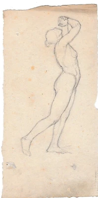 DESSIN ANCIEN MICHEL DUMAS FOND D'ATELIER ELEVE D'INGRES - Photo 1/2