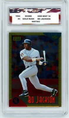 Score Gold Rush 1994 #RT3 Bo Jackson AGC 10 gemas como nuevo California Angels Foto 1 de 2