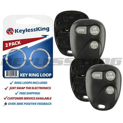 2 Remote Key Fob Shell Pad Case Rear 2x 3b for 1996-2000 Chevy Chevrolet Tahoe - Image 1 of 4