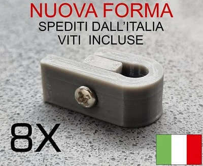 16 supporti GRIGIO SCURO per quattro ripiani aggiuntivi vetrina IKEA DETOLF - Imagen 1 de 4