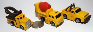 Kleiner Anhänger Max Baufahrzeuge in gelb, Pickup, Zement und Abschleppwagen - Bild 1 von 4
