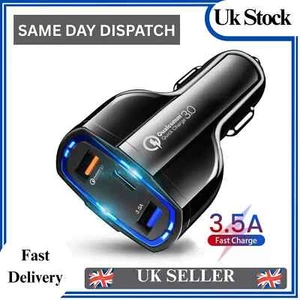 Fast Car Charger PD 30W Triple USB+Type C Cigarette Lighter Socket Power Adapter - Picture 1 of 5