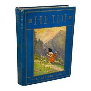 Vintage Childrens Book Heidi 1921 Rand McNally Windermere Series - Imagen 1 de 4