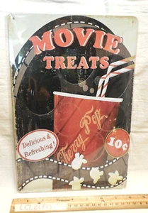 New Movie TREATS Cherry Pop .10 Refreshing Delicious Sign 12" x 8" metal Rustic - Picture 1 of 3