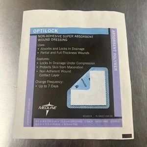 OptiLock Non-adhesive Super Absorbent Wound Dressings, 4" x 4" / 1 Each - Picture 1 of 2