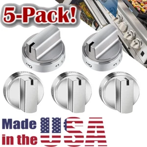 5 Stück WB03X24818 Herdknopf mit massivem Metall passend für GE Profil Range Ofen Grill - Bild 1 von 11