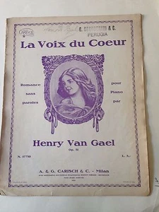 Old score La Voix du Coeur Henry Van Gael Op.51 1931 - Picture 1 of 1