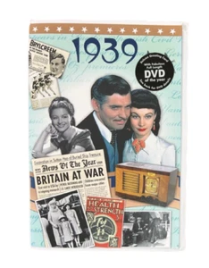 1939 TIME OF YOUR LIFE BIRTHDAY GREETING CARD WITH FULL LENGTH DVD OF THE YEAR - Foto 1 di 2