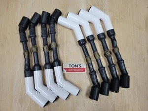 Ton's 9" 10mm Ceramic Titanium Sleeved Spark Plug Wire Set Chevy LS LT LSX LS3 - Picture 1 of 4