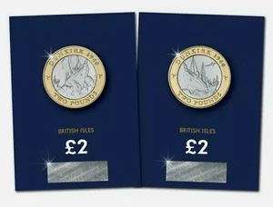 2 X £2 POUNDS 2020 ISLE OF MAN DUNKIRK. Second World War. Brilliant Uncirculated - Picture 1 of 3