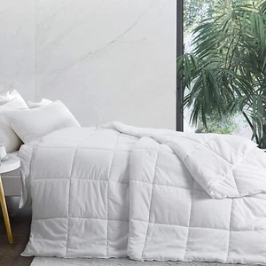 Down Alternative Duvet Cover,Queen 98x98,White,Hotel Collection,Reversible,Tabs - Picture 1 of 6