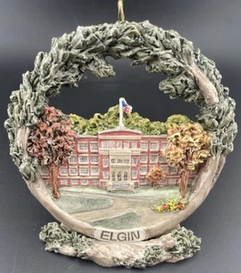Hestia Ornament Elgin, Illinois OLD ELGIN HIGH SCHOOL, signiert - Bild 1 von 4