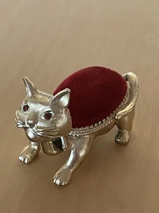 Vintage Florenza Cat Bobblehead Sewing Pin Cushion - Picture 1 of 5