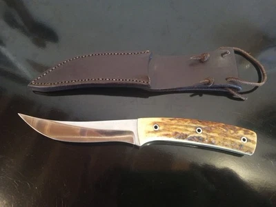 COLLECTOR'S! Vintage Mel PARDUE #001! FixedBlade Stag Hunter w/ Original Sheath! - Image 1 of 4