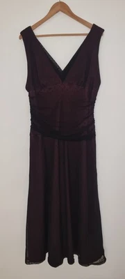 Rockmans Womens Dress Size 18 Layered Cocktail Formal Ruched Bodice B510 - image 1 of 4