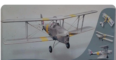 DE-HAVILLAND TIGERMOTH RC  BI PLANE WWII TRAINER IN AN ARF  1.27M/ 50" SILVER - Image 1 of 4