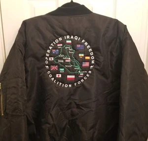 Vtg Operation Iraqi Freedom Rothco Mil-J-6141 Bomber Flight Jacket Men Size L - Picture 1 of 16