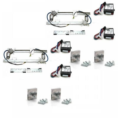 Kit de ventana de vidrio plano de 4 puertas 55-59 Chevy GMC FM350 instalar interruptores programados Foto 1 de 4