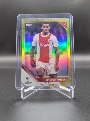 2021-22 Topps UCL Collection Jade Edition Gold #98 Jurrien Timber /250 AFC Ajax - Image 1 of 3