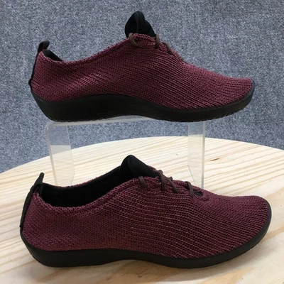 Arcopedico Zapatos Mujer 37 Informales Con Cordones Caminar Tenis Tela Borgoña Foto 1 de 4