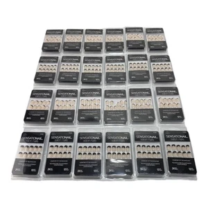 Case of 24 Packs Sensationail Salon Nails - 24 Nails 12 Sizes Per Pack- 2 Styles - Picture 1 of 5