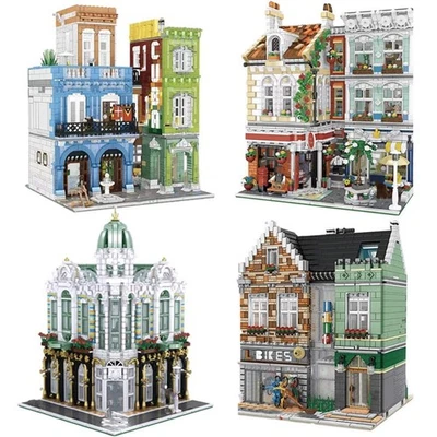 DISCOUNTSHIP Creative Cuba Hotel City Street View Architecture Building Blocks Model Toys