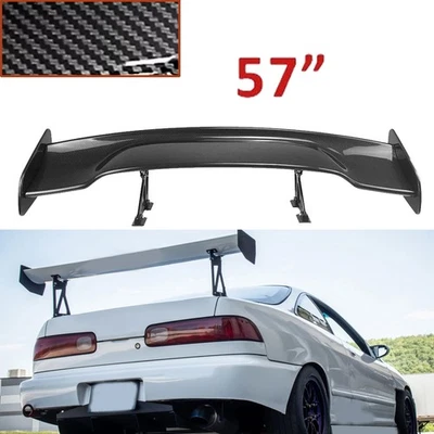 For Acura Integra TL Sedan 57" GT Rear Trunk Spoiler Wing Carbon Fiber Look+ Foto 1 de 4