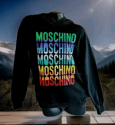 Felpa Nera Moschino Unisex Taglia XS Foto 1 de 4