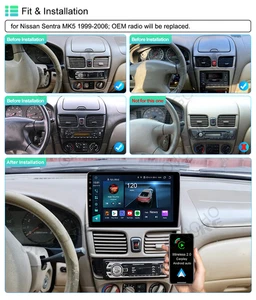 Android 13 4+64GB for Nissan Sentra 2000-2006 Car Radio Navi Stereo Wifi Carplay - Picture 1 of 22
