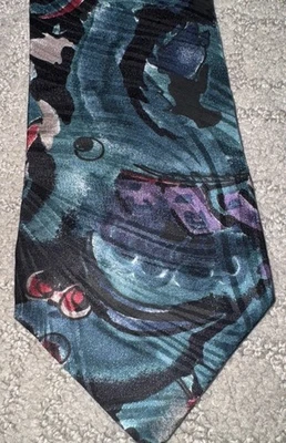 Corbata de seda italiana para hombre Don Loper Beverly Hills 57,75”x4” nueva con etiquetas Foto 1 de 4