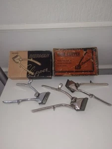 Vintage 1950s Burman Hand Held Mechanical Hair Clippers in Original Box - VGC - Picture 1 of 1