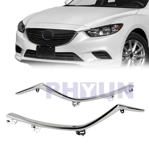 2PCS Front Grille Molding Chrome Trim Left & Right Side For Mazda 6 2014-2017 US - Picture 1 of 6