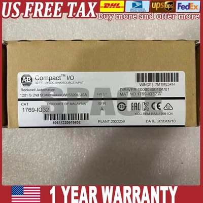 New Sealed AB 1769-IQ32  CompactLogix 24V DC Input Module 1769IQ32 US Free Tax - Image 1 of 4