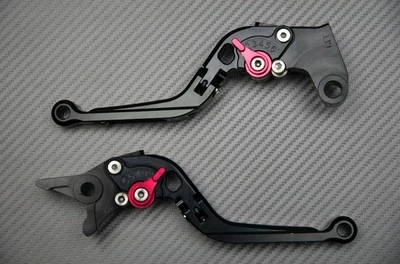 Adjustable Folding Flip Up Levers CNC black Yamaha V-MAX Vmax 1200 1987 - 2003 - Image 1 of 4