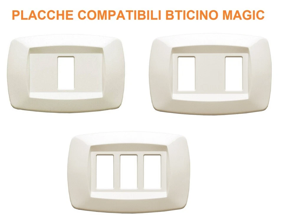 MASTER PLACCA AVORIO COMPATIBILE BTICINO MAGIC 1-2-3 POSTI PER SUPPORTI 503R