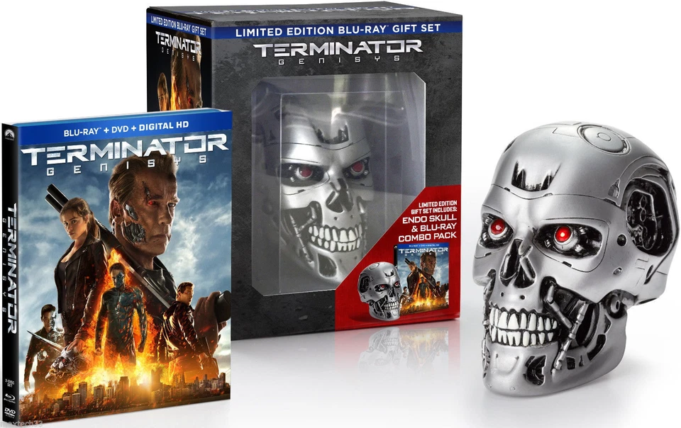 Terminator Genisys Blu-ray DVD Digital Endo Skull Limited Edition Gift Set