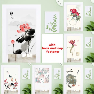 Cortinas de puerta chinas Noren puerta divisor de habitación tapiz colgante Feng Shui Foto 1 de 4